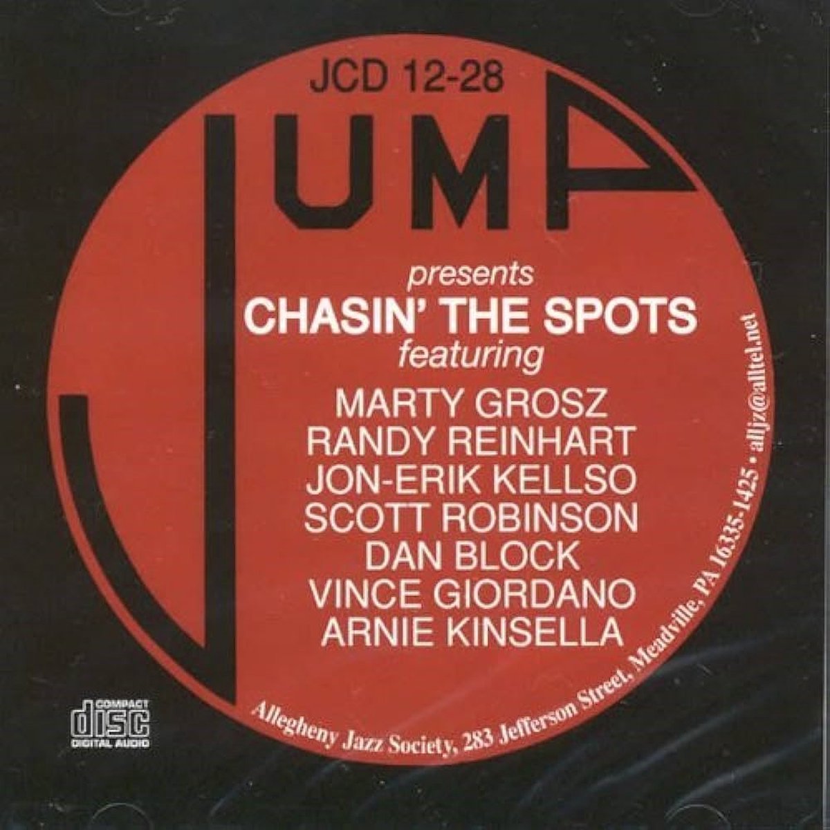 Marty Grosz, Randy Reinhart, Jon-Erik Kellso, Scott Robinson, Dan Block, Vince Giordano, Arnie Kinsella - Chasin' The Spots (CD)