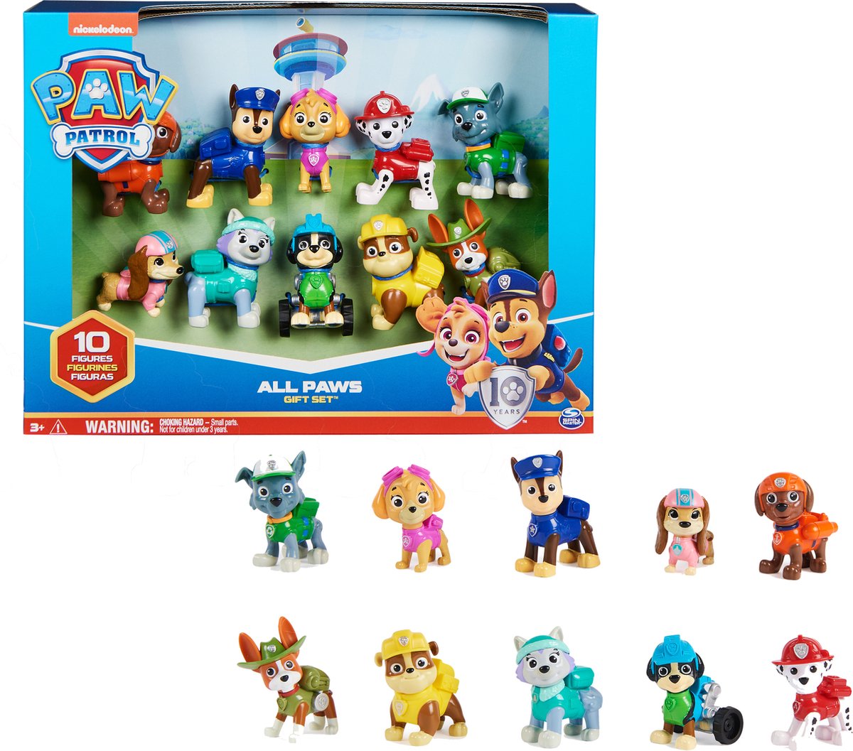 PAW Patrol 10e verjaardag - Alle poten aan dek-cadeauset met 10 PAW Patrol-speelfiguren — afbeelding 10