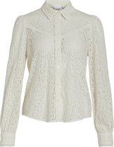 Vila Blouse Viglaze L/s Lace Shirt 14093633 Egret Dames Maat - XL