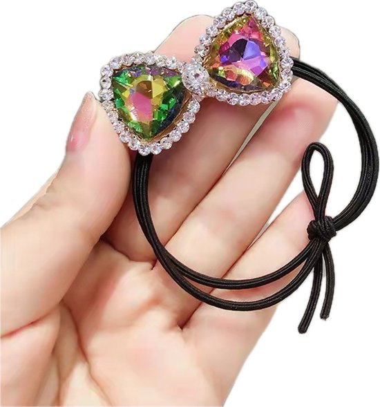 Cheveux à cheveux - Bijoux de cheveux - Épingle à cheveux - Noeud à cheveux - Pince à cheveux - Pince à cheveux - Femme - Multi - Noeud - Décoré - Strass - 3 cm - Uniek - Astuce cadeau