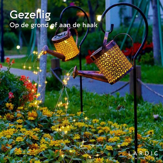 Lardic Solar Tuinlamp in Gietervorm - met grondspies en op zonneenergie