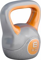 Gorilla Sports Kettlebell Trendy - Kunststof - 8 kg - Grijs - Oranje