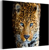 Décoration murale Métal - Aluminium Peinture Industrielle - Léopard - Animaux - Portrait - Animaux sauvages - Zwart - 120x90 cm - Dibond - Photo sur aluminium - Décoration murale industrielle - Pour le salon / chambre