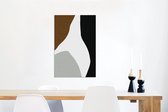 Wanddecoratie Metaal - Aluminium Schilderij Industrieel - Minimalisme - Design - Vormen - 60x90 cm - Dibond - Foto op aluminium - Industriële muurdecoratie - Voor de woonkamer/slaapkamer