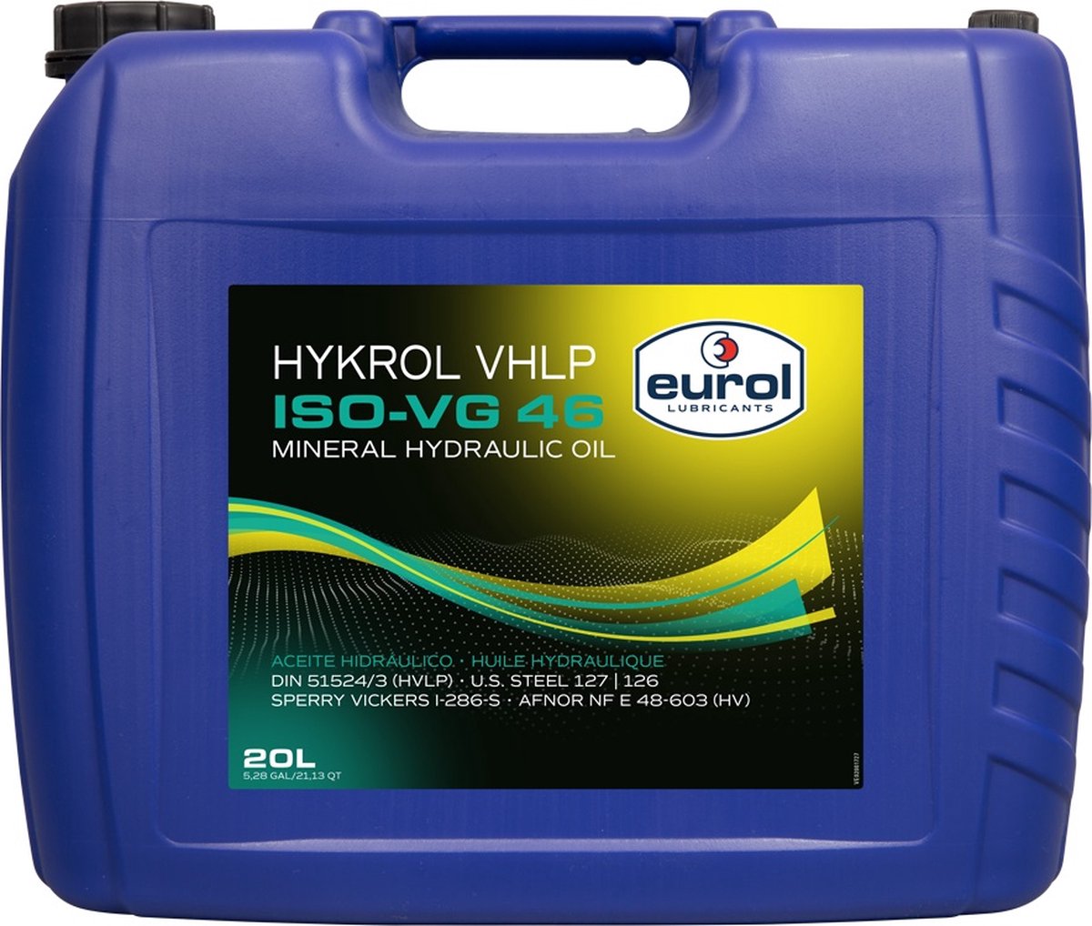 Eurol Hykrol VHLP ISO 46 Hydrauliek Olie 20L