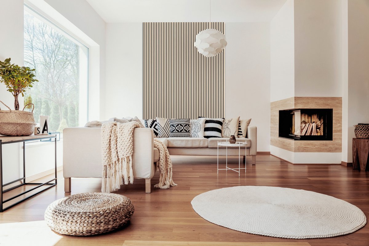 WallingtonNL Akoestisch Decor Houten wandbekleding Licht Eiken Naturel met Duitse Gründlichkeit code 10002