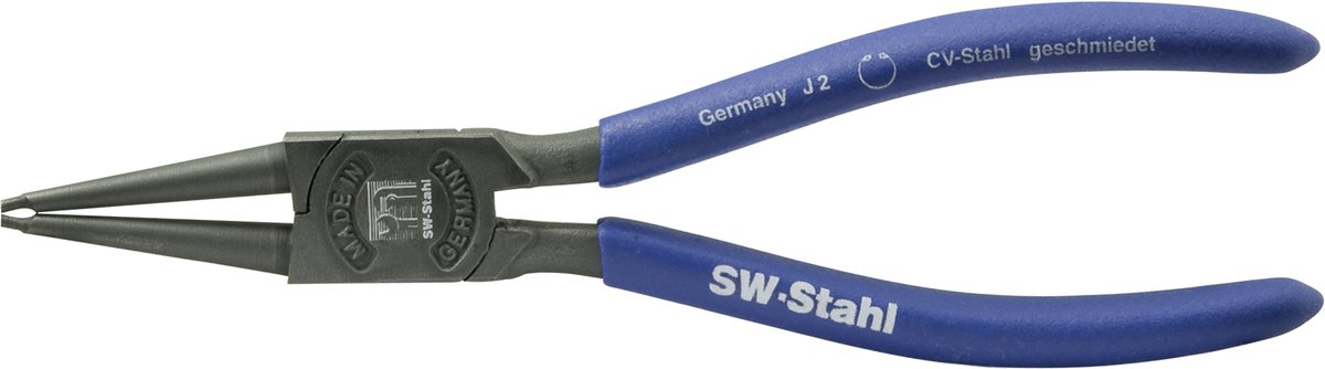 SW-Stahl 41401L Borgringtang 175 mm, recht, binnen I Borgringtang voor binnenborgringen volgens DIN-norm 5256 I Montagetang met dompelcoating