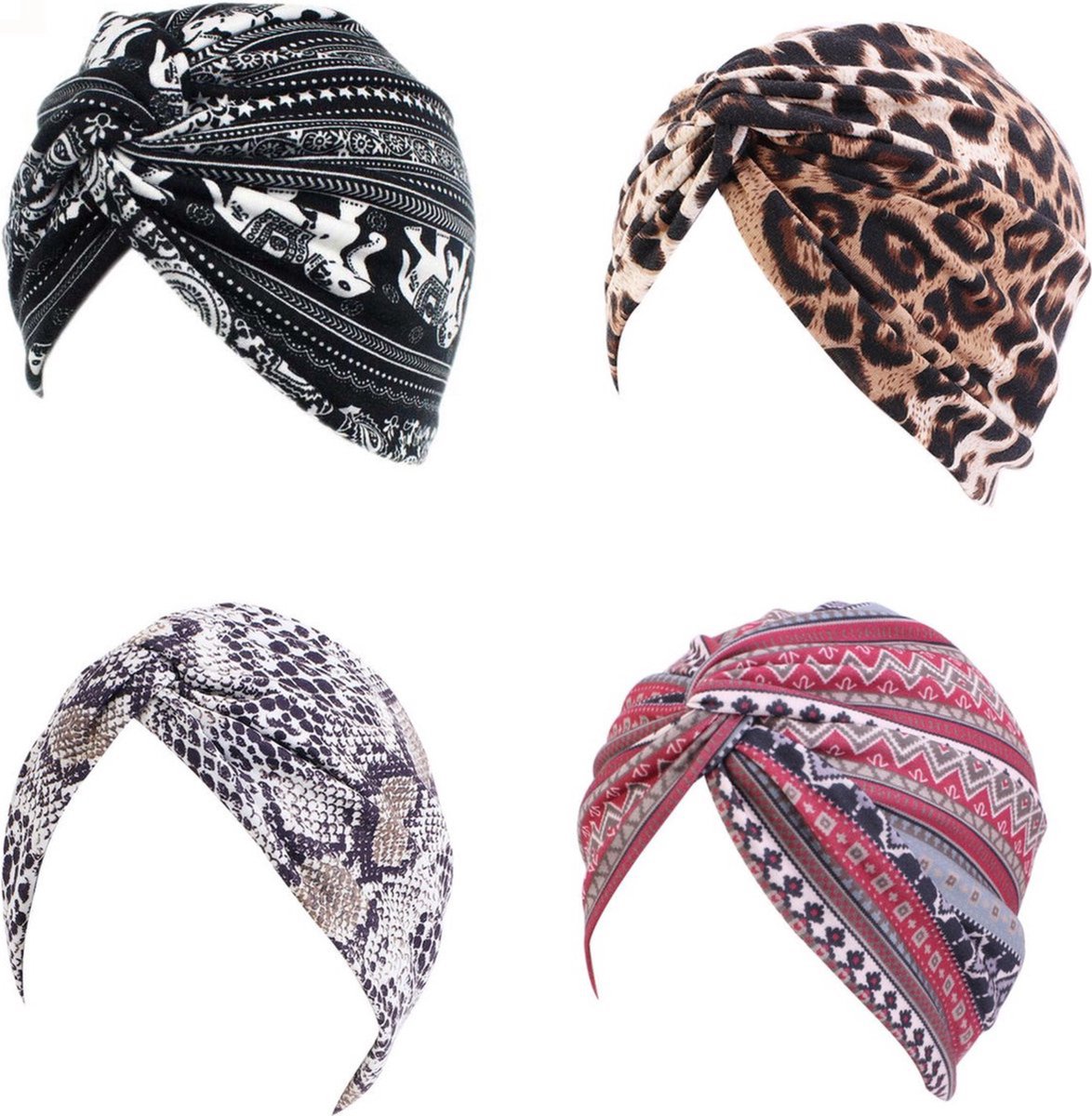 4x Chemo Muts Dames - Zomer Cap - Hoofddeksel - Alopecia - Somstyle