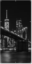Affiche clôture New York - Brooklyn - Bridge - 100x200 cm - Toile jardin