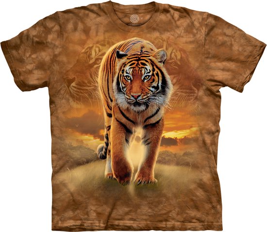 The Mountain T-shirt Rising Sun Tiger T-shirt unisexe L.