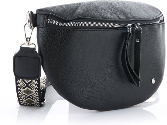 ELIOX - Kleine schoudertas voor dames - Stevige schoudertas van kunstleer - Schoudertas - Handtas met ritssluiting - City Clutch Party Zip Crossbody