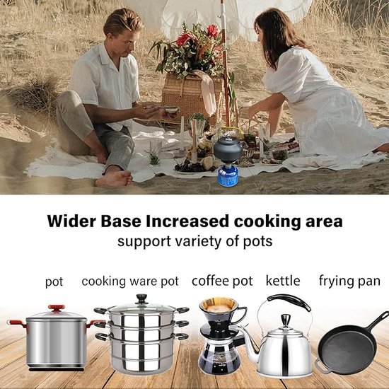 tent kachel / Draagbare Lichtgewicht - camping gas stove Portable collapsible, 12.7 x 10.9 x 4.7 cm — afbeelding 3
