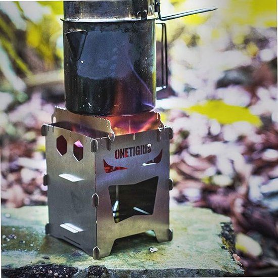 tent kachel / Draagbare Lichtgewicht - camping gas stove Portable collapsible, 12.7L x 12.7W x 18H centimetres — afbeelding 3