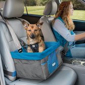 Kurgo Heather Booster Seat - Comfortabele autostoel voor kleine honden tot 13kg - in Rood of Blauw - Waterbestendig met wasbare binnenhoes - Blauw
