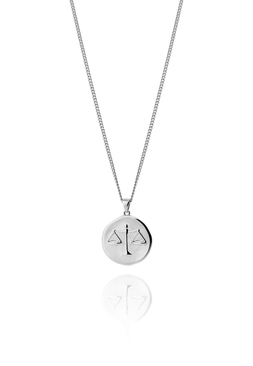 WEEGSCHAAL ZODIAC ketting sterling zilver
