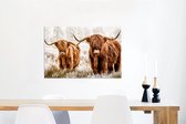 Décoration murale Métal - Peinture Aluminium Industrielle - Highlander Écossais - Vache - Animaux - 60x40 cm - Dibond - Photo sur aluminium - Décoration murale industrielle - Pour le salon/chambre