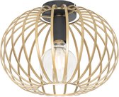 QAZQA johanna - Design Plafondlamp - 1 lichts - Ø 300 mm - Goud/messing - Woonkamer | Slaapkamer | Keuken