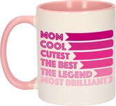 Bellatio Decorations Cadeau koffie/thee mok voor mama - lijstje beste mama - 300 ml - Moederdag
