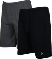 2-Pack Donnay Ess. joggingshort Roy - Sportshort - maat XXL - Charcoal-marl/Black (1030)