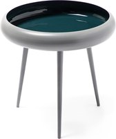 Kayoom - Bijzettafel - Coast 210 - Grijs/Turquoise - diam. 49cm, H. 47cm