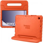 HappyCase Kinder Tablethoes Geschikt voor Samsung Galaxy Tab A9 Plus | Kindvriendelijke Hoes | Beschemhoes | Kinderhoes | met Handvat en Standaard | Oranje