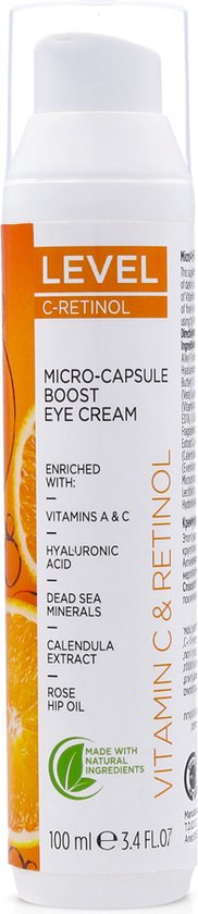 Level - Dead Sea Minerals Vitamin C & Retinol - Micro Capsule Boost Eye Cream 100 ml (Dode Zee Mineralen Vitamine C & Retinol - Micro Capsule Boost Oogcrème)