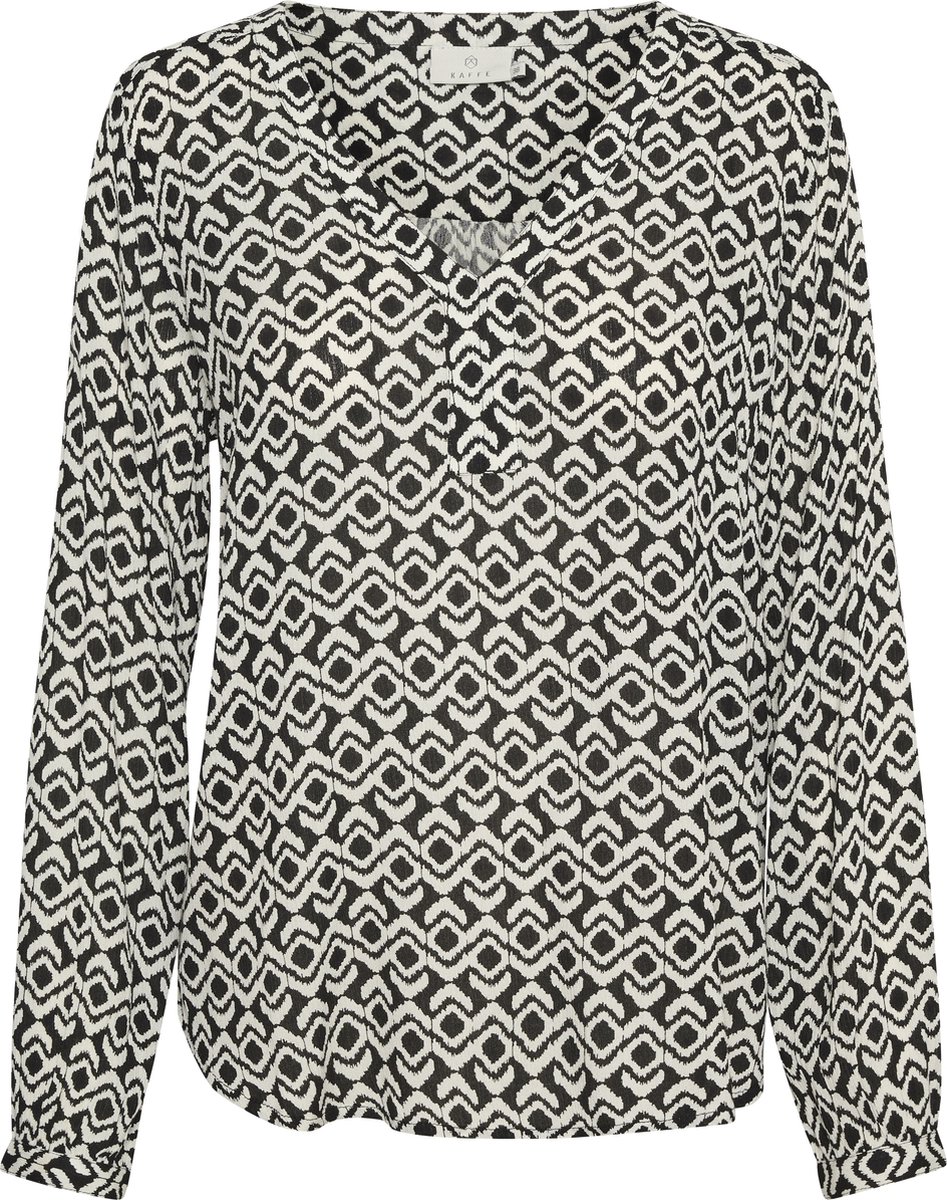 Kaffe KAamber Blouse LS Printed Dames Blouse - Maat 40