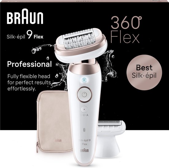 Foto: Braun silk pil 9 flex epilator voor eenvoudig ontharen 9 030 3d wit rose titan