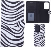 Portemonnee Book Case Hoesje Geschikt voor: Samsung Galaxy S20 Ultra - Zebra Print