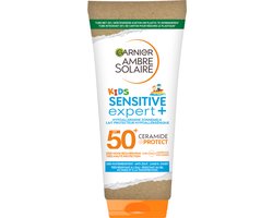 Garnier Ambre Solaire Sensitive Expert Kids Beschermende Melk SPF 50+ - Hypoallergene Zonnebrand voor de Kinderhuid met Ceramide Protect - 175ml