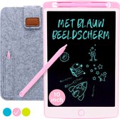 LCD Tekentablet Kinderen "Roze" 10 inch - Speelgoed Vanaf 3 Jaar - Cadeau - Kado - Meisjes - Kleuter - Speelgoed Voor Onderweg – Tekenen - Speelgoed 4 Jaar - Cadeau Meisje 5 Jaar - 6 Jaar - Kinderspeelgoed - Kleine Cadeautjes - Speelgoed Voor op Reis