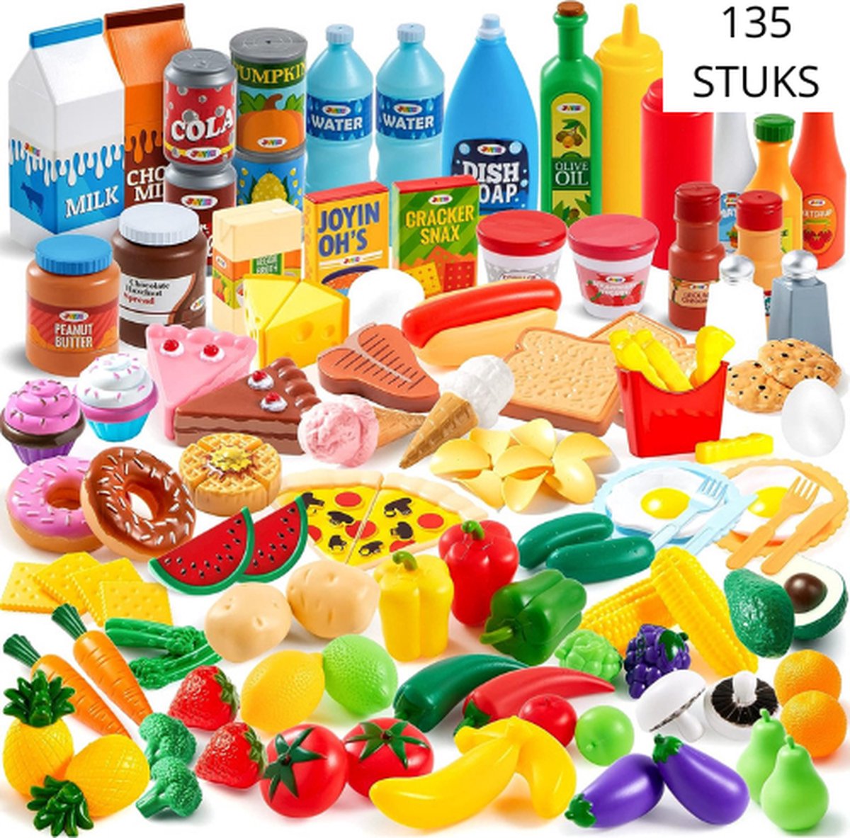 Keuken Speelgoed set 135stuks Rollenspel Groente en Fruit Speelset Speelgoedkeuken accessoire set