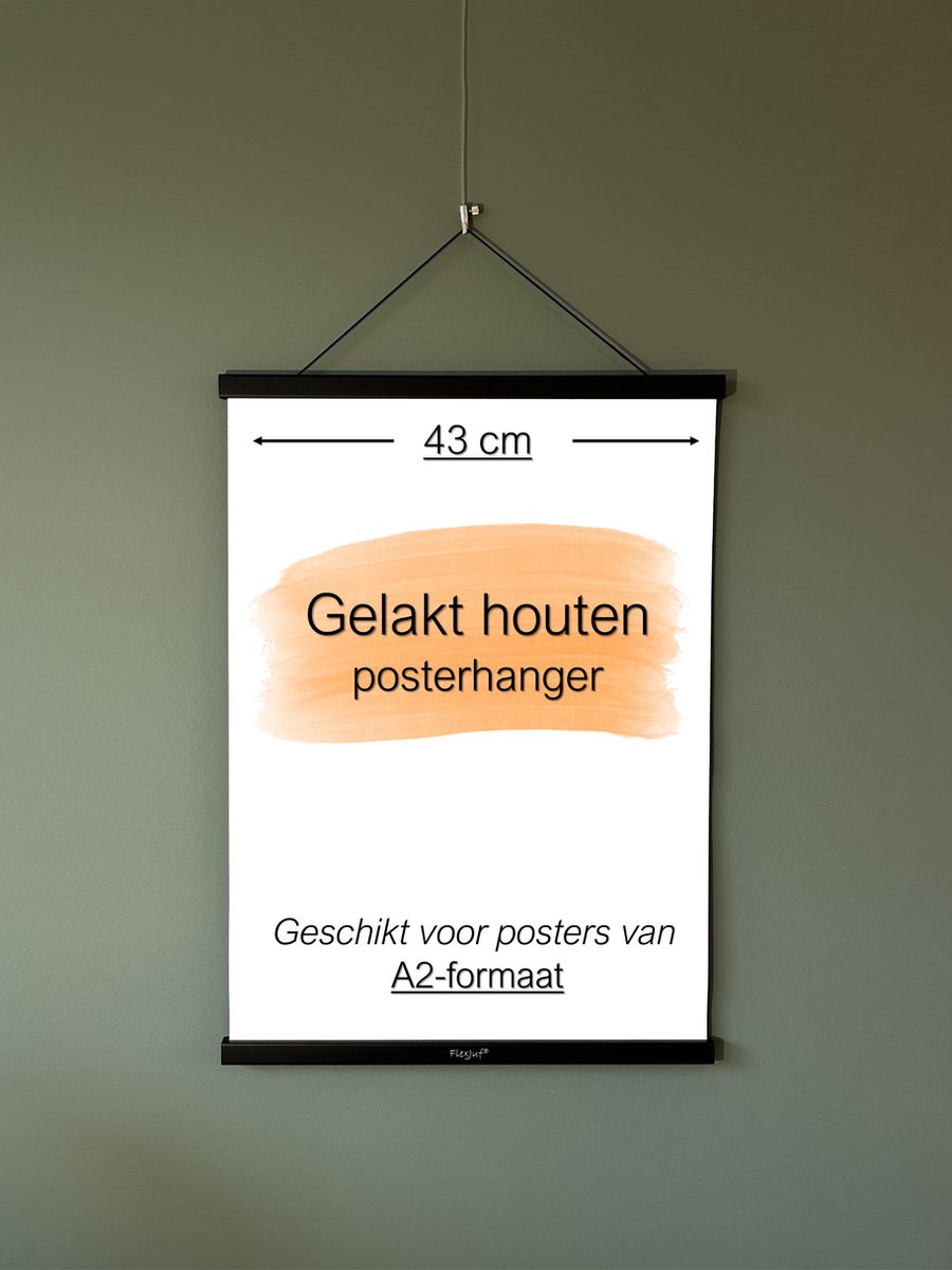 Flexjuf Posterhanger A2 formaat (43 cm) Zwart gelakt A2-formaat / Zwart gelakt