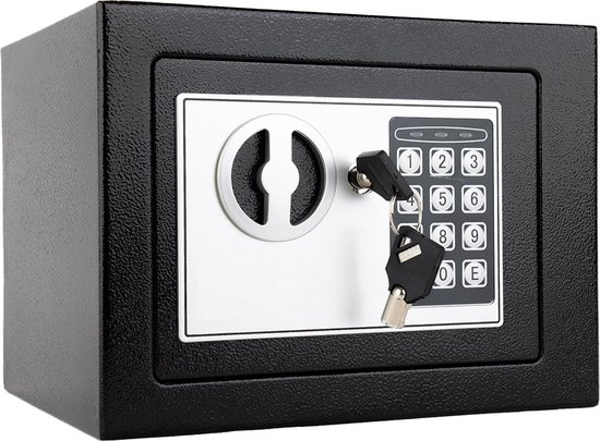 Digitale Code Kluis - Elektronische Cijferslot Geldkist - Sleutelkluis - Documentenkluis - Geldkluis - Inclusief Montagemateriaal - 22,5 x 17 x 16 cm
