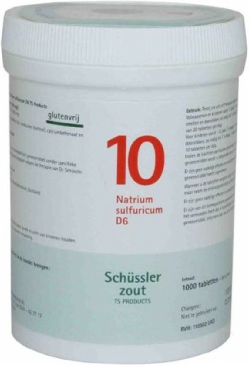 Goedkoopste Pfluger Schussler Zout nr 10 Natrium Sulfuric D6 - 1 x 1000 tabletten