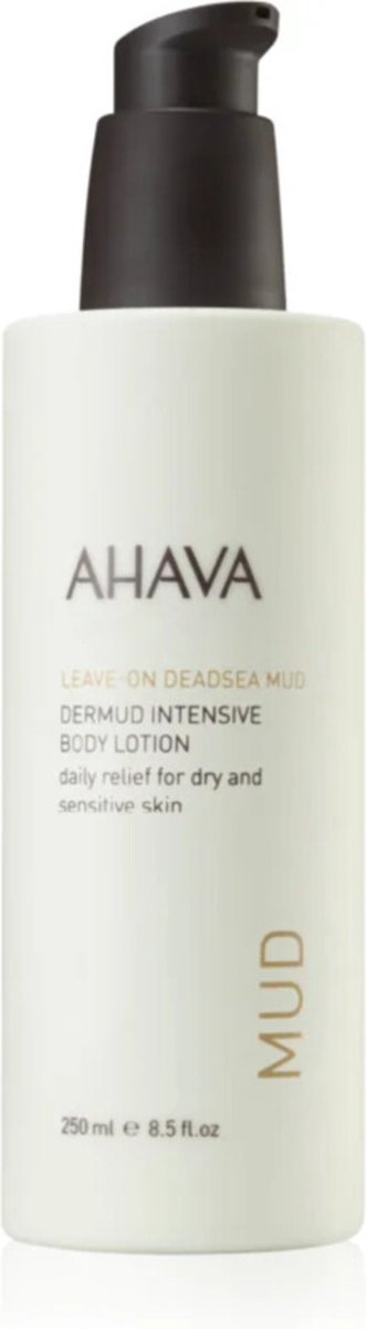 Goedkoopste AHAVA Dermud Intensieve Bodylotion - Hydrateert & Kalmeert Droge, Gevoelige Huid | Verlicht Irritaties | Rijk aan Dode Zee Modder & Aloe Vera | Lotion voor dames & heren | Moisturizer voor een droge huid & gezicht - 250ml