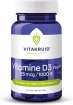 Vitakruid Vitamine D3 25 mcg Vegan 120 tabletten