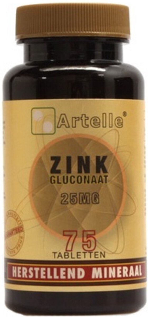 Artelle Zink gluconaat 25mg 75 Tabletten