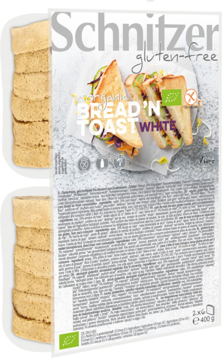 Schnitzer Brood & Toast Biologisch Wit 400 gr