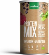 Purasana Vegan Erwt & Zonnebloem Proteine Mix Rode Biet & Acai BIO 400 gr