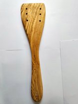 Olijfhouten spatel 30cm - bakspatel, handwerk, krasbestendig, duurzaam