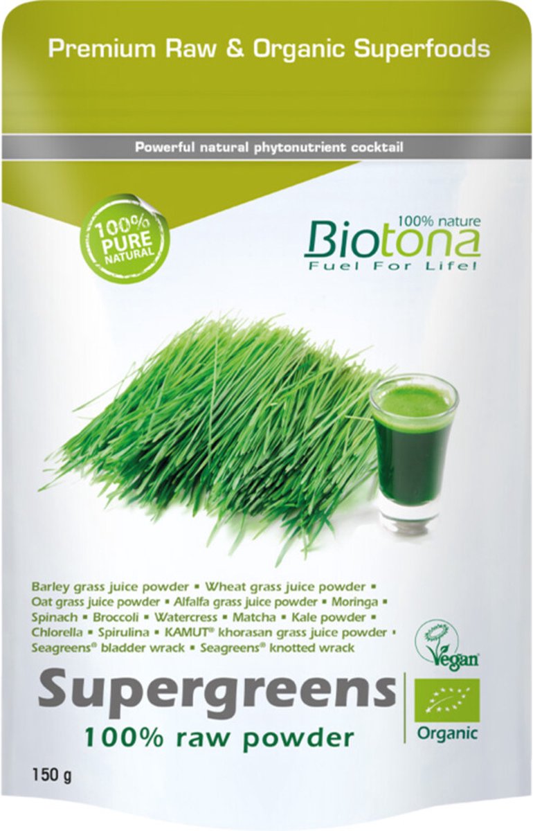 Goedkoopste Biotona Supergreens Raw Powder 150 gr