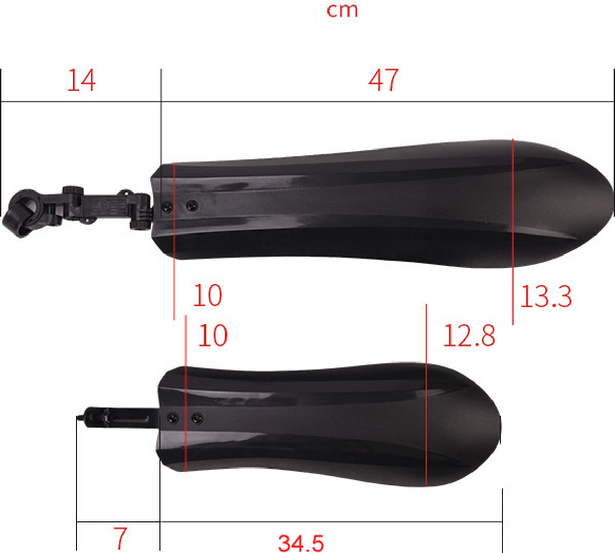 Spatbord Fatbike Verstelbaar -universeel-wiel Maat 4.0 - 24- 26 - 27 Inch