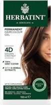 Herbatint 4d Goud Kastanje - Haarverf - 100% biologische vegan haarkleuring - 8 plantenextracten - 150 ml