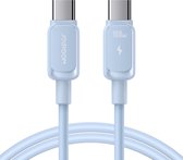 Joyroom - USB C naar USB C kabel - 100W - 1.2 meter - Snellader - Blauw