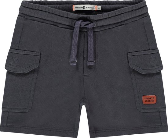 Stains and Stories boys sweatshort Jongens Broek - dark grey - Maat 92