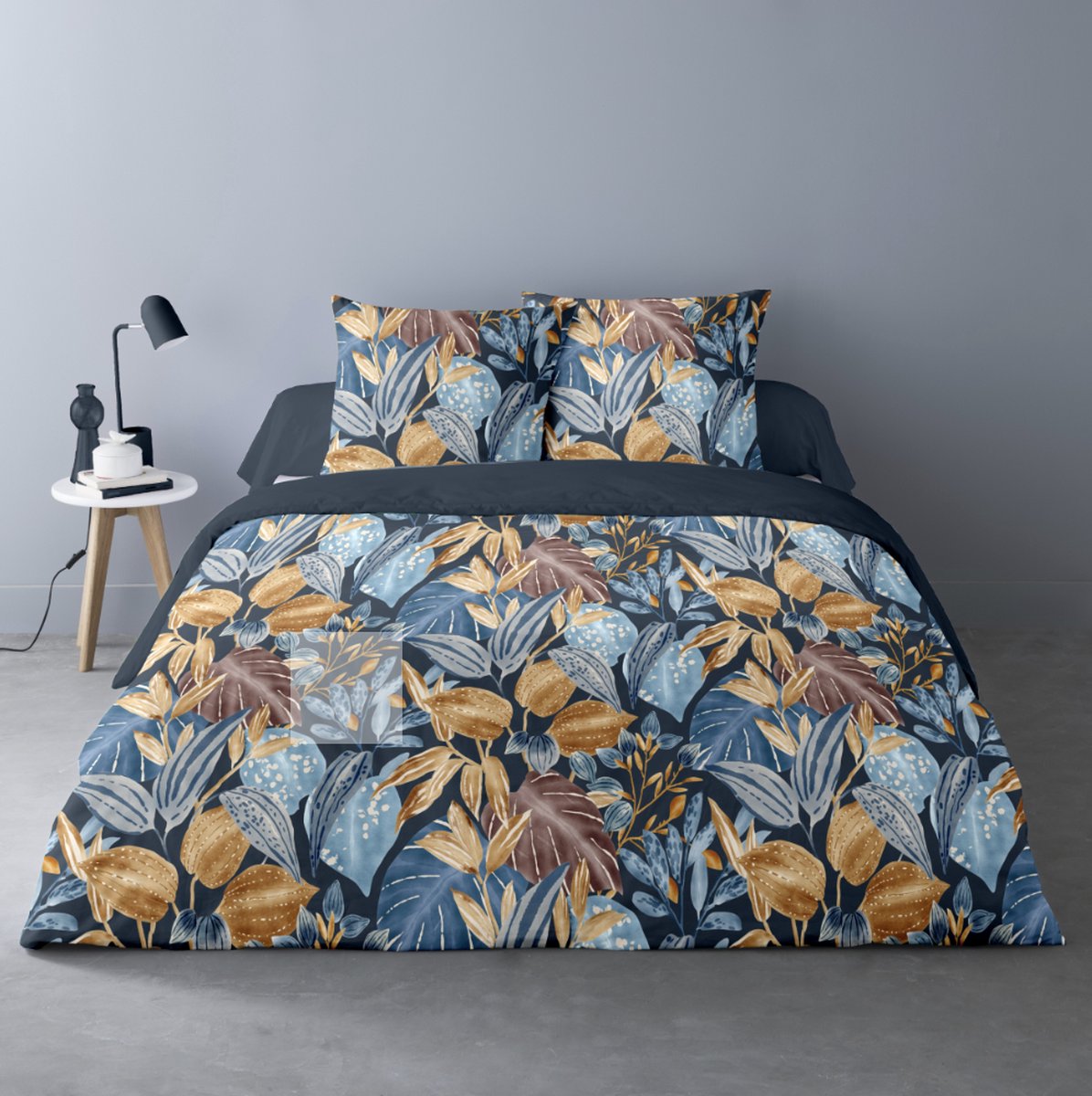 Better Nights Luxe 2-persoonsdekbedovertrek Mila 240x220 cm met 2 kussenslopen - 100% katoen percale geel