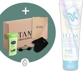Devoted Creations ® H.I.M. Hydrate - Zonnebankcreme - Zonnebankcremes - Zonnebank creme - Met Bronzer - Incl. Exclusieve Tan Obsession Giftbox - 250 ML