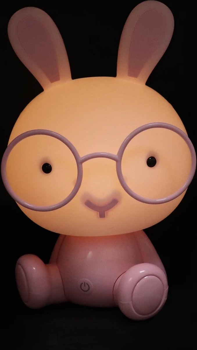 Bunny Led Nachtlampje, Bureaulamp, Kindernachtlampje, Huisdecoratie Konijn, bunny- 23x15x13 CM USB-Touch control-3 standen- Roze. van Silver Gear — afbeelding 3