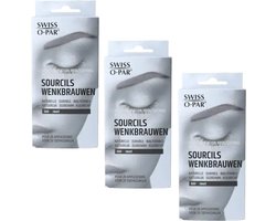SWISS O-PAR - Wenkbrauwen + wimperkleur Zwart - 3 pak - Wimper en wenkbrauwverf